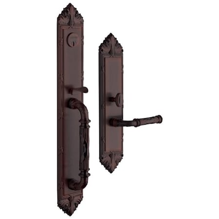 Baldwin Double Cylinder Entry Handlesets Venetian Bronze 6952.112.LDBL